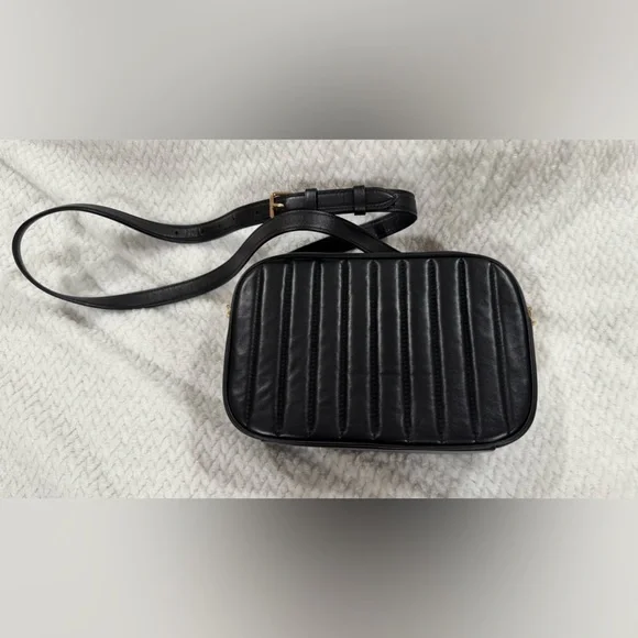 Coach Jes Quilted Crossbody, Black with gold hardware - Picture 4 of 11